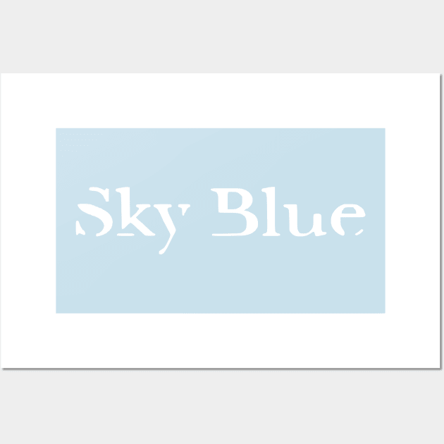 Sky Blue Logo Cool Title Typography Wonderful Days Anime Wall Art by Animangapoi